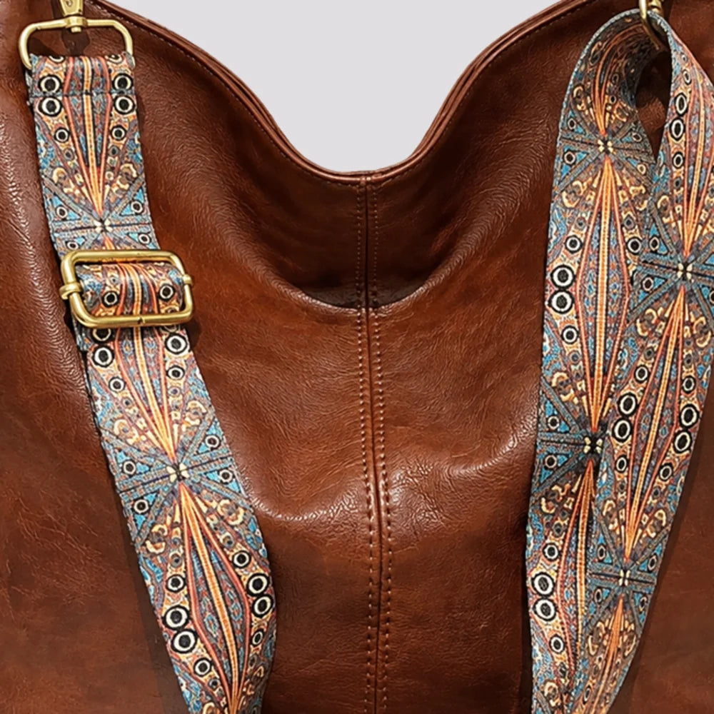 Sac à main Marron — Margaux, zoom sur la matière