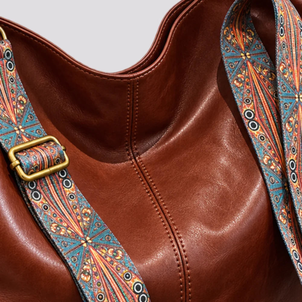 Sac à main Marron — Margaux, zoom sur le détail distinctif
