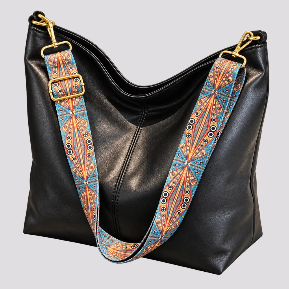 Sac à main Noir — Margaux, vue trois-quarts
