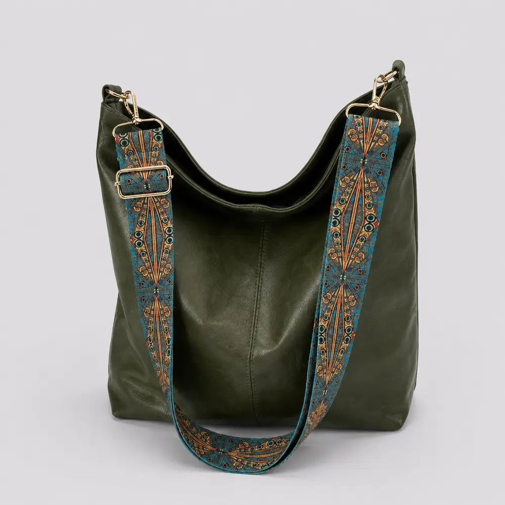 Sac à main Vert kaki — Margaux, vue trois-quarts