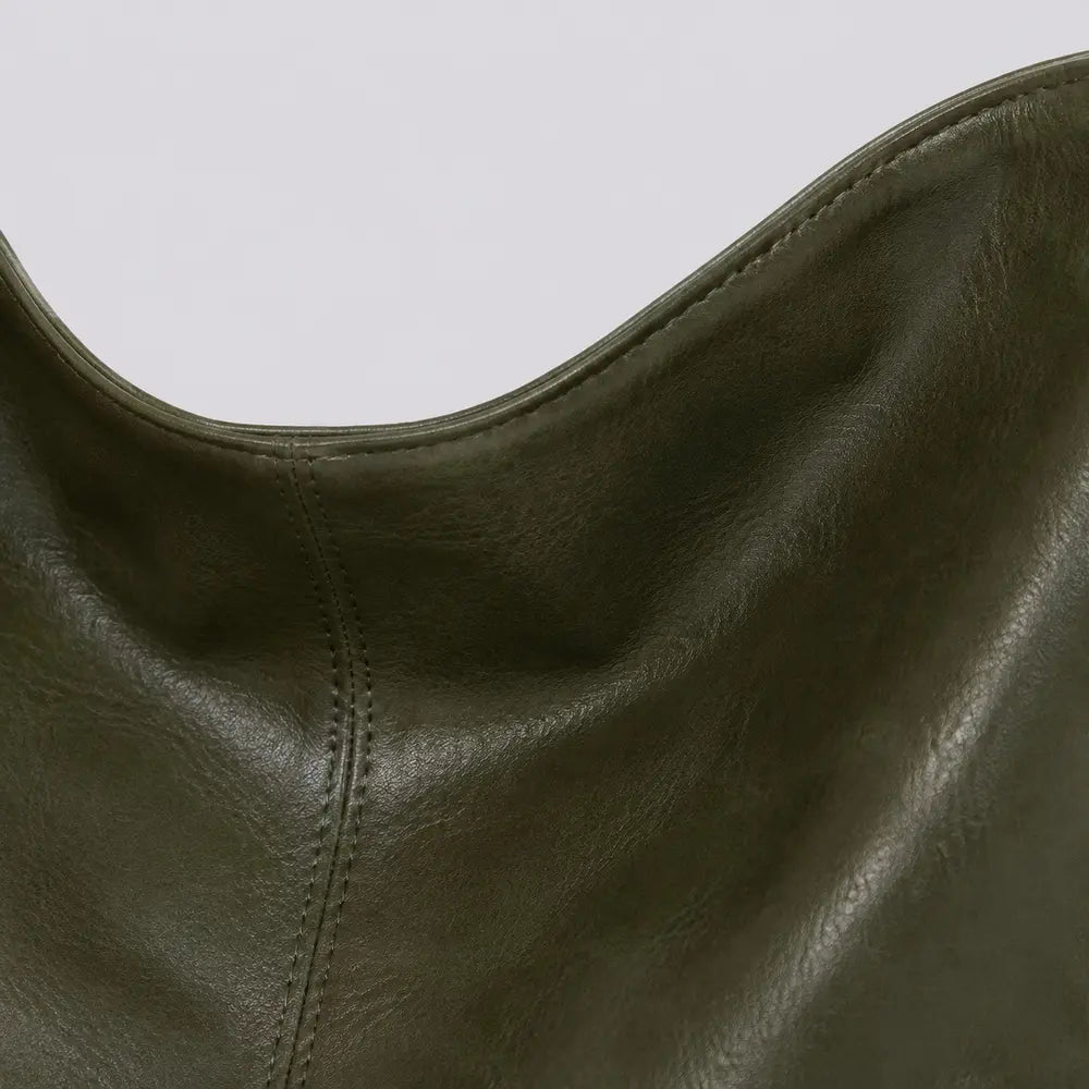 Sac à main Vert kaki — Margaux, zoom sur la matière