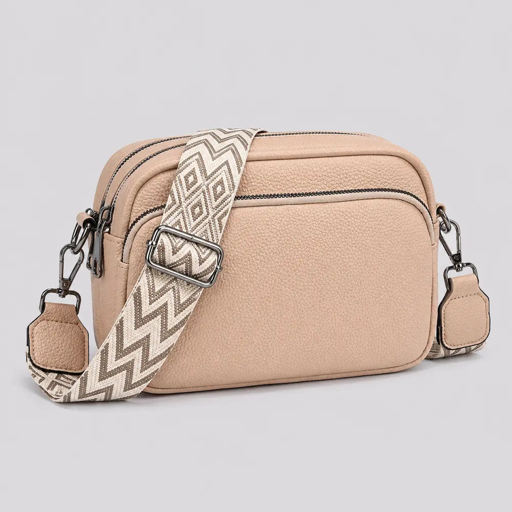 Petit sac à main Beige — Mylène, vue trois-quarts