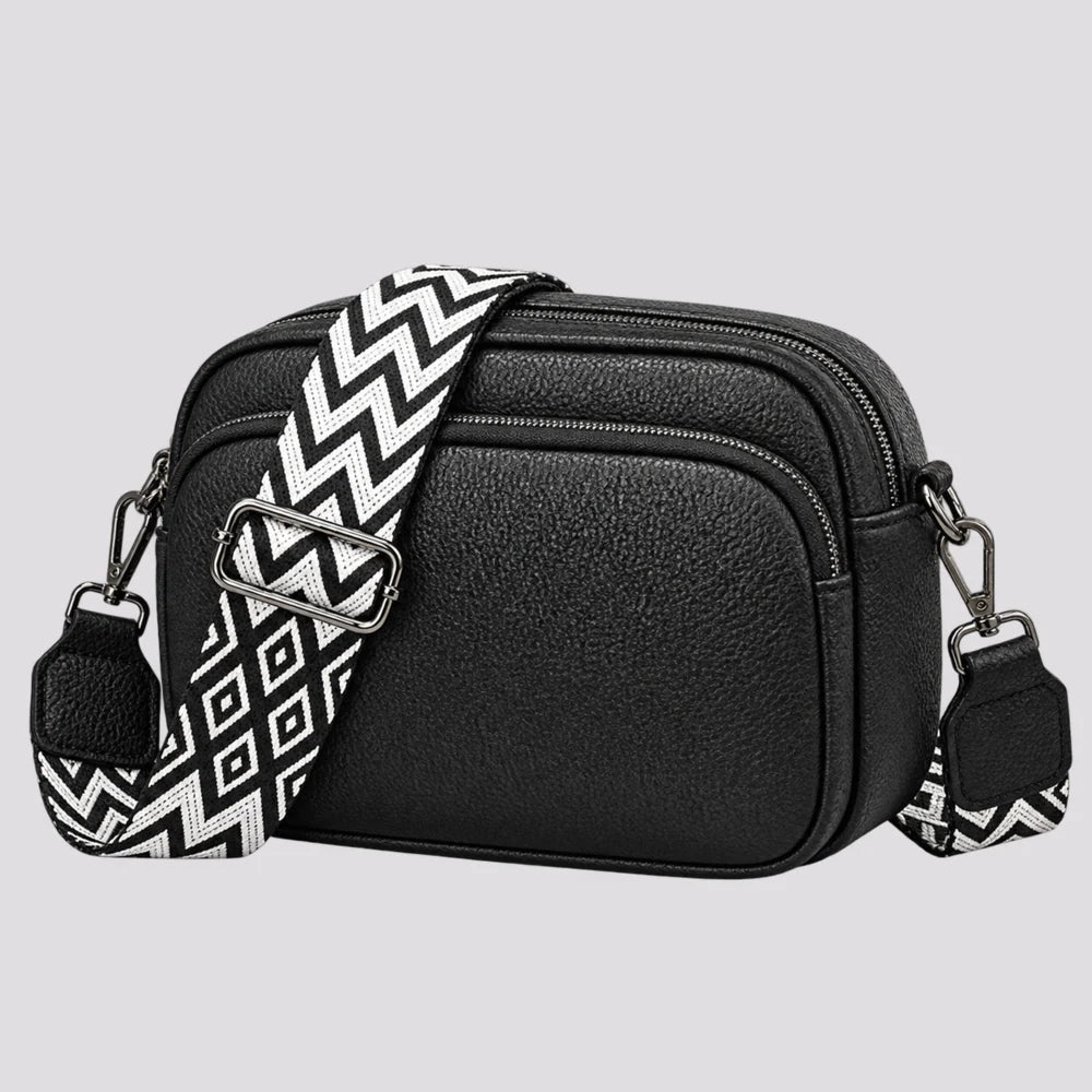 Petit sac à main Noir — Mylène, vue trois-quarts