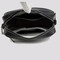 Petit sac à main Noir — Mylène, ouvert, vue de dessus