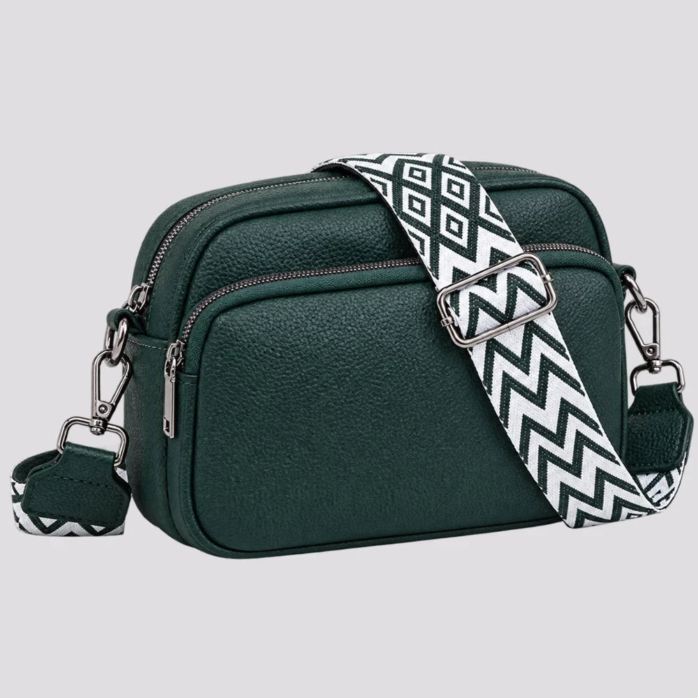 Petit sac à main Vert foncé — Mylène, vue trois-quarts