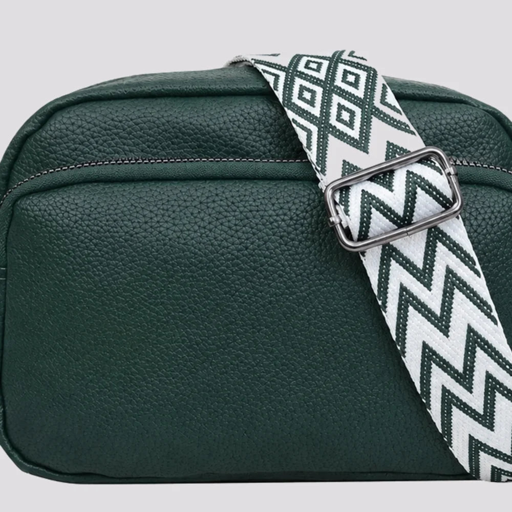 Petit sac à main Vert foncé — Mylène, zoom sur la matière