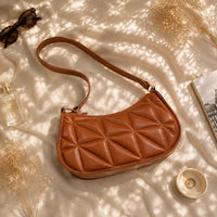 Petit sac à main Marron — Mélusine, flatlay premium ENNA