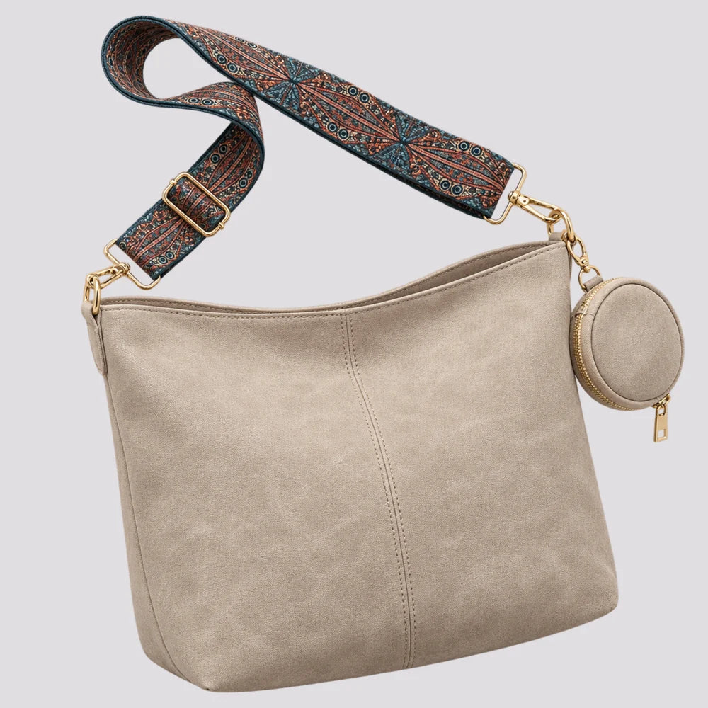 Sac à main Beige — Romane, vue trois-quarts