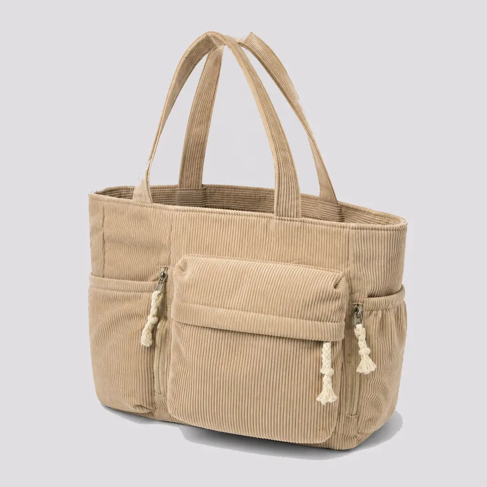 Sac à main Beige — Cléophée, vue trois-quarts