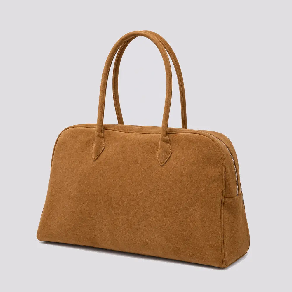 Sac à main Camel — Ombeline, vue trois-quarts