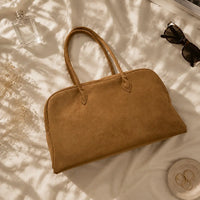 Sac à main Camel — Ombeline, flatlay premium ENNA