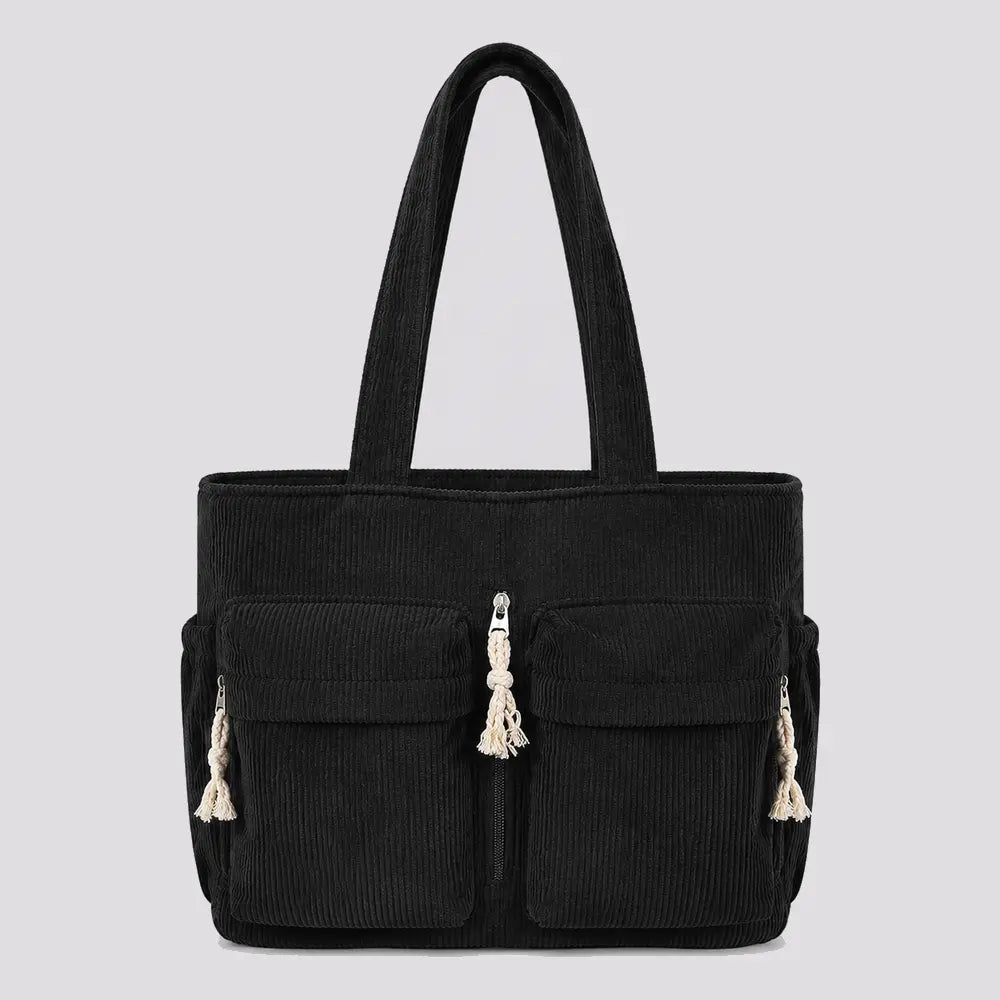Sac à main Noir — Cléophée, vue de face
