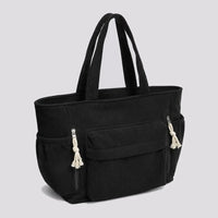 Sac à main Noir — Cléophée, vue trois-quarts