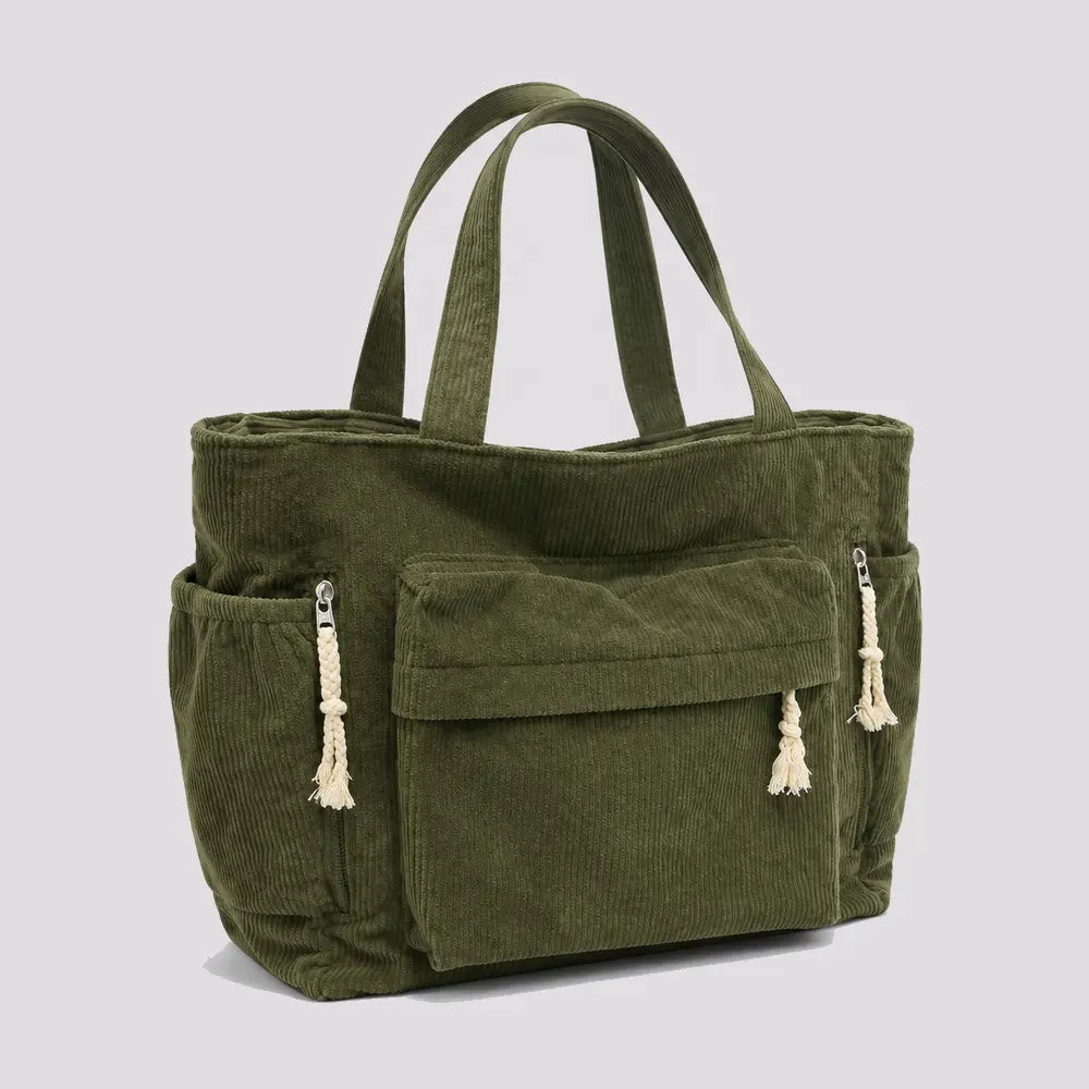 Sac à main Vert — Cléophée, vue trois-quarts