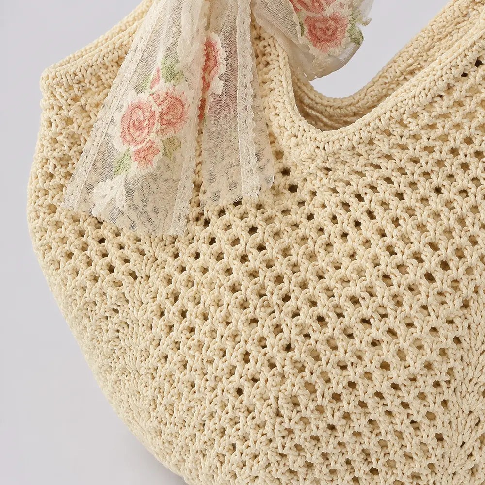 Sac cabas Séraphine beige, zoom sur le crochet
