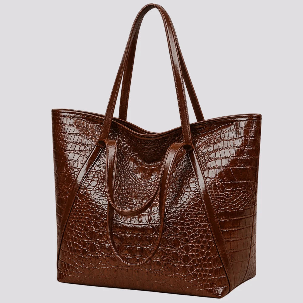 Sac à main Marron — Arielle, vue trois-quarts