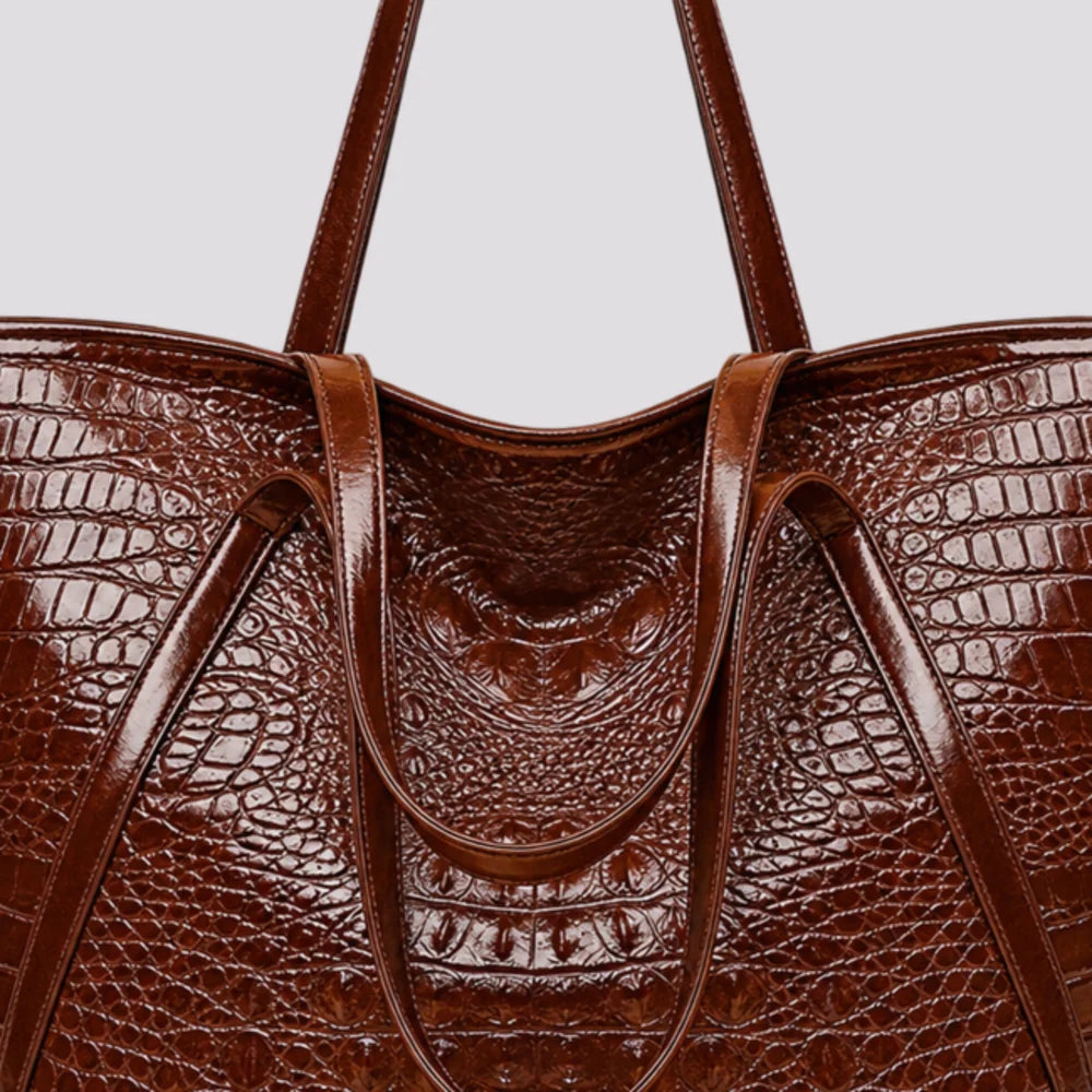 Sac à main Marron — Arielle, zoom sur la matière