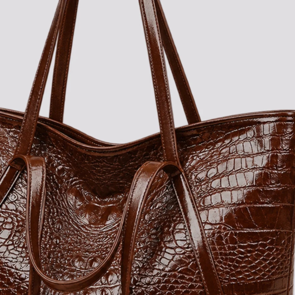Sac à main Marron — Arielle, zoom sur le détail distinctif